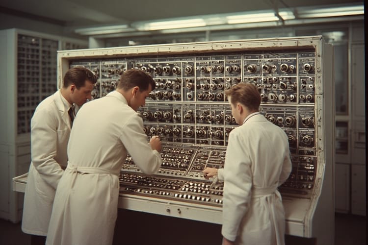 AI generated picture of 1950s comuter