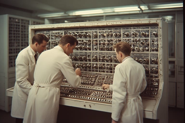 AI generated picture of 1950s comuter